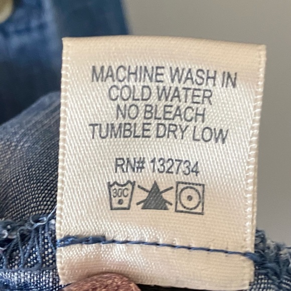 ๐ EUC Anthropologie Cloth & Stone chambray shirt XS super soft tencel - Picture 5 of 7